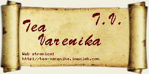 Tea Varenika vizit kartica